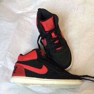 Nike. Size 3. High top. Red and black.
